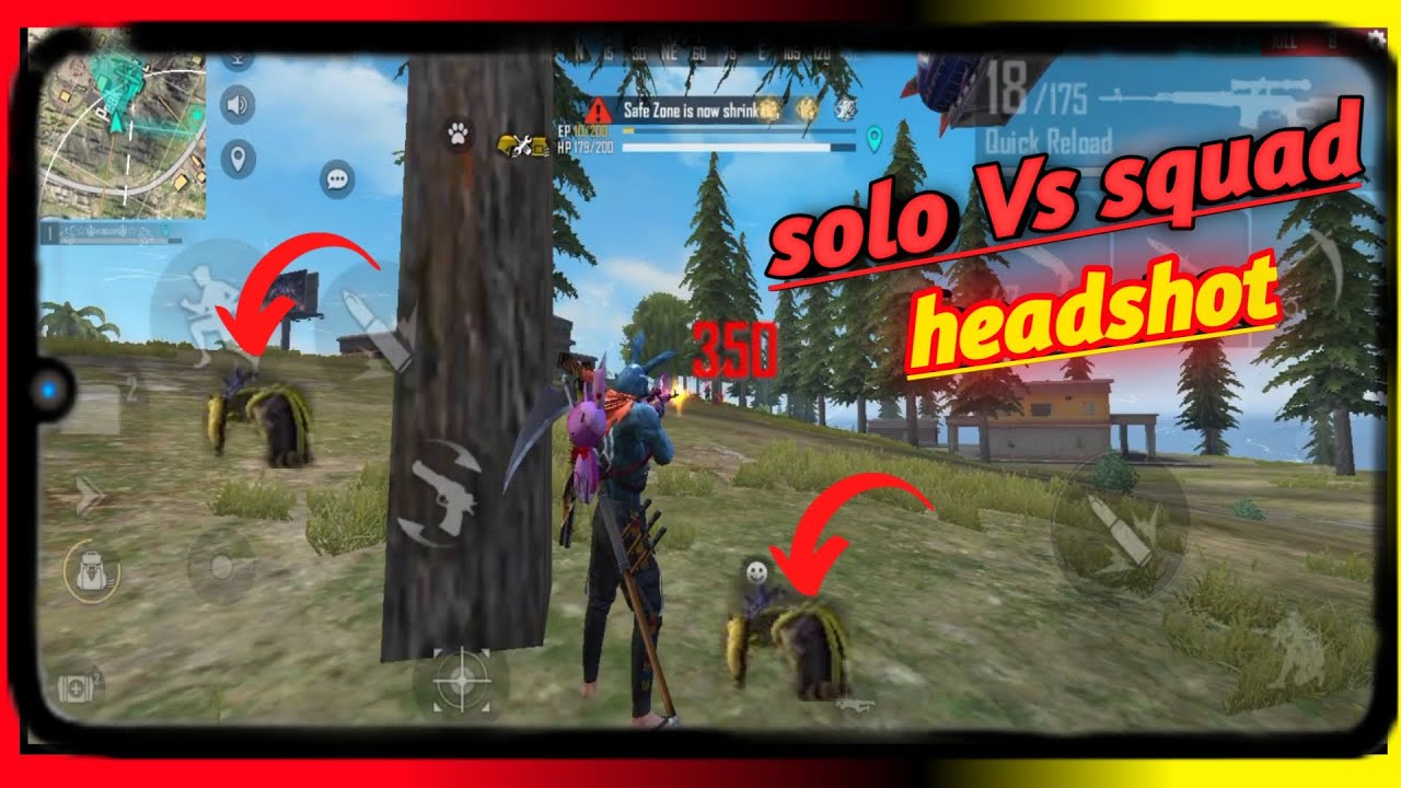 solo Vs squad free fire 🔥 | free fire 1 Vs 4 gameplay | - YouTube