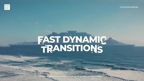 Fast Dynamic Transitions Premiere Pro Templates