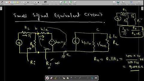 Solved numerical from amplifier analysis using h model