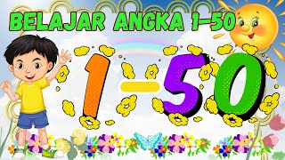 Belajar berhitung dari angka 1 sampai 50 || Belajar membaca angka