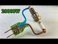 8 Awesome generator create 20000w free electricity energy self running from by spark plug 100%