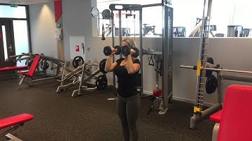 Dumbbell Hammer Curl to Shoulder Press