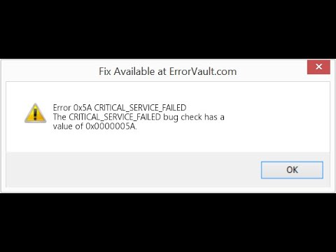 How To Fix CRITICAL_SERVICE_FAILED In Windows