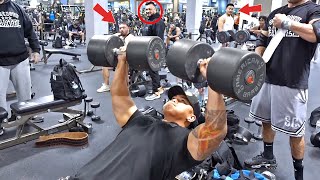 Dumbbell Chest Press Test! Who Is The Strongest?