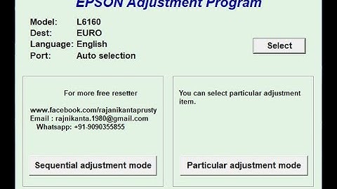 How to Reset Epson L6160 with Resetter