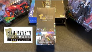 Opening Final Fantasy VII Anniversary Art Museum Digital Card+ Trading Cards by Square Enix 20 Packs