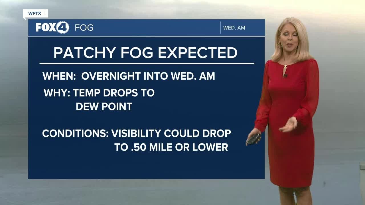 Patchy fog Wednesday AM will turn to sunshine - YouTube
