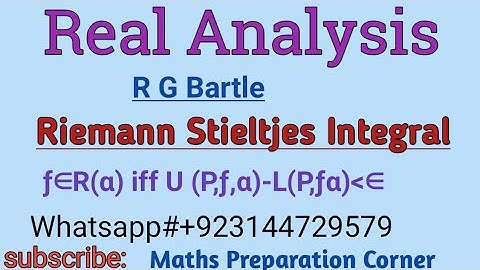 Riemann Stieltjes Integral in Real Analysis. Explanation with examples in urdu