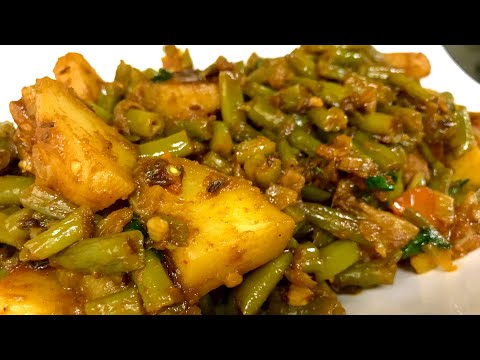 Tápláló zöldbab burgonya recept | Zöldbab Aloo ki sabzi