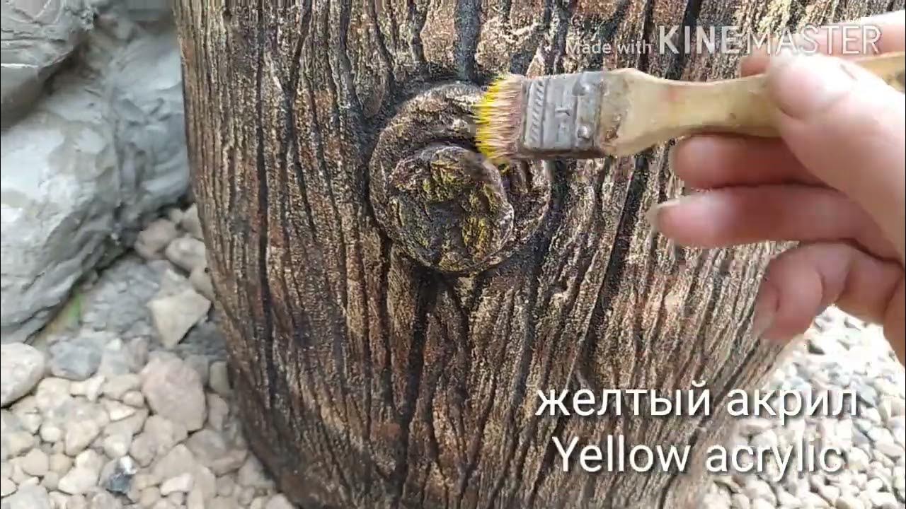 Бочка под водосточную трубу, покраска. Barrel for downpipe, painting ...
