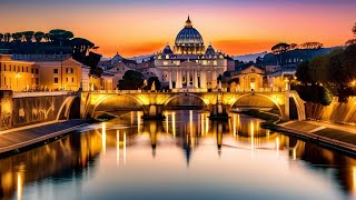 Vatican City Sunset Time-Lapse: Across the Tevere River #nature #beautiful  #Travel #Photography#zen