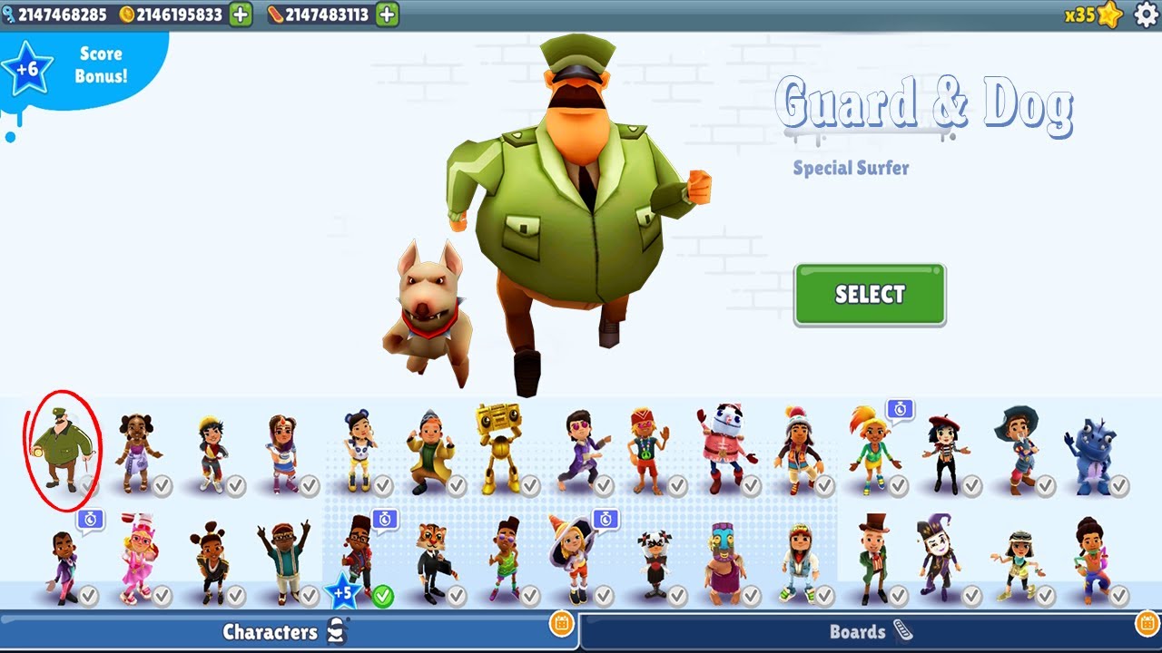 Subway Surfers - Guard and Dog Unlocked Update Mod - All Characters Unlocked All Boards PC Gameplay