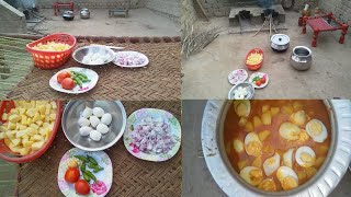 Anda Kari Recipe in Punjabi || Simple Egg Curry Recipe || Village Food Vlogs