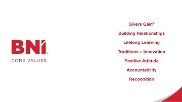 BNI® Core Values: Recognition (Video 8)