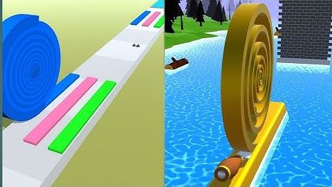 ✅ spiral roll 🆚 layer runner - Gameplay iOS,Android mobile max level pro dark gaming