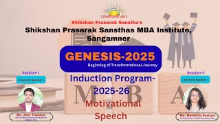Student Induction Program - Keynote Speaker- Mr. Jeet Thakkar & Ms. Harshita Partani