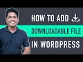 How to add a downloadable file in wordpress   quick  easy