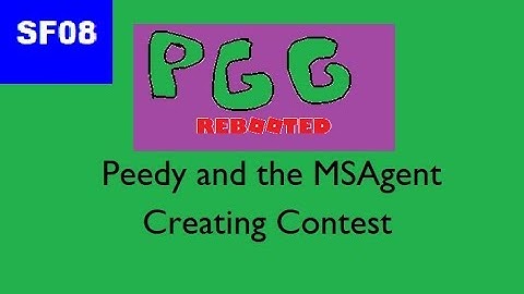 PGG Rebooted - Peedy and the MSAgent Creating Contest