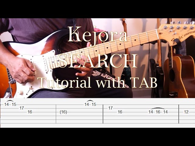 SEARCH - Kejora - Guitar Intro & Solo Tutorial Slow Motion with TAB class=