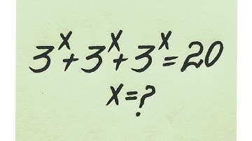 Very Nice Olympiad Math Exponential Algebric Problem l find value of x=?