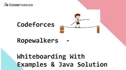 Codeforces  - Ropewalkers  - Whiteboarding With Examples & Java Solution