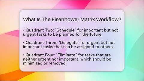 What Is The Eisenhower Matrix Workflow? - The Time Management Pro
