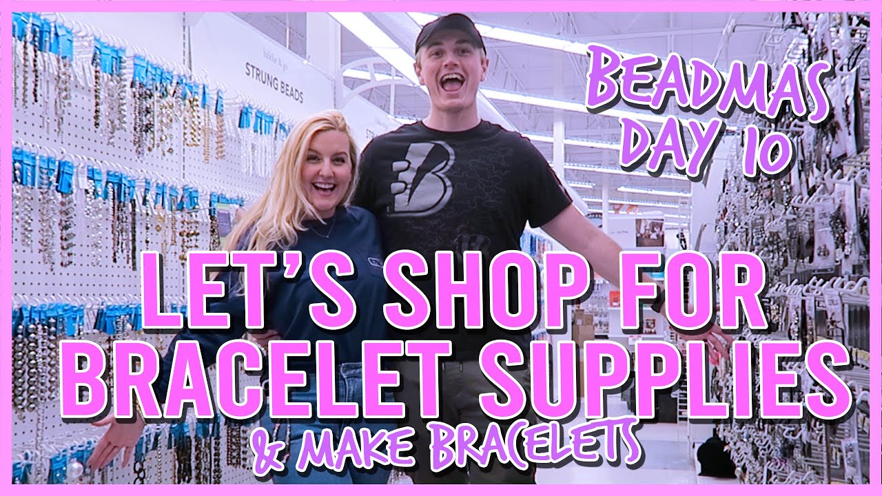 SHOP WITH ME FOR PREPPY BRACELET SUPPLIES AT JOANN'S ✨vlog  style✨❄️🤍#BEADMAS DAY 10 