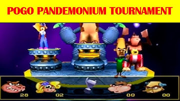 Pogo Pandemonium Tournament in HARD Difficulty with 7 Trophies to Win - Crash Bash | PS1