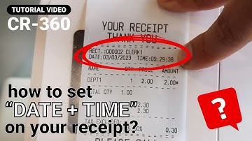 How to "Set Time and Date" for the Nadex CR360 Cash Register Tutorial and Demonstration