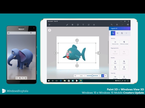 Paint 3D e Windows View 3D - Windows 10 e Windows 10 Mobile Creators Update