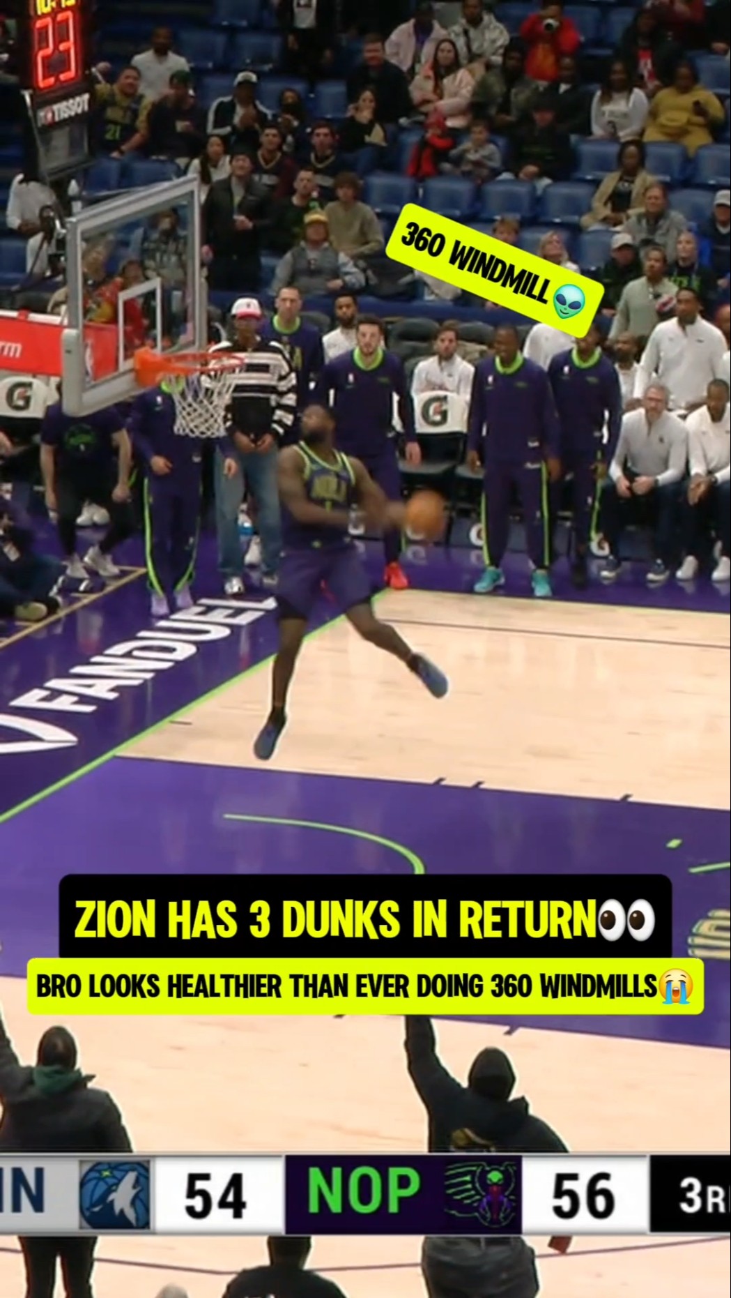 Zion Dunk Contest in his return?