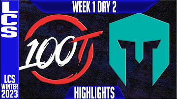 100 vs IMT Highlights | LCS Winter 2023 W1D2 | 100 Thieves vs Immortals