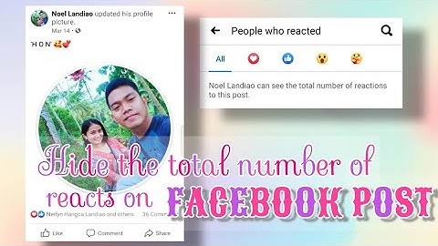 HOW TO HIDE TOTAL NUMBER OF REACTS ON FACEBOOK POSTS