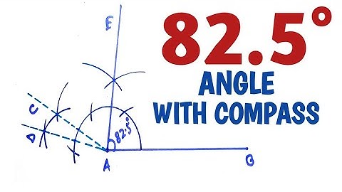 How to construct 82.5 degree angle with compass........