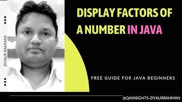 How to Find Factors of a Number using Java