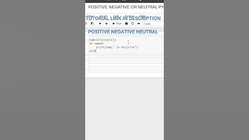 NUMBER IS POSITIVE NEGATIVE OR NEUTRALPYTHON #short #shortsvideo #pythonshivangi