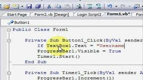 Visual Studios 2008 (VB 9.0) Login With Progress Bar