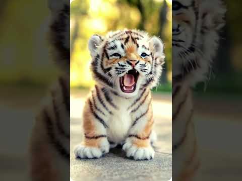 Tiger cub Playing