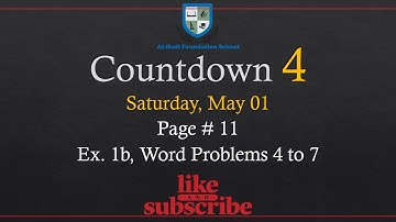 Countdown 4 - Ex 1b - Word Problems 4 to 7 - Page 11 - May 01