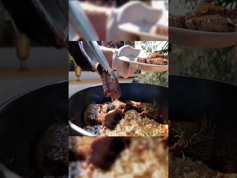 بيكاتا باللحم وصوص المشروم الكريمى