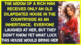The widow of a rich man received only an old house in the countryside as inheritance and was shocked