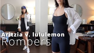 Comparing & Styling Lululemon vs Aritzia Rompers