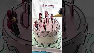 comic cake decoration tutorial shorts viral shortsvideo cakeart cakedecorating cakeidea