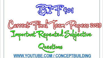 BIF401 vu Current Past Paper Important Repeated Questions