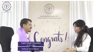 Institute Silver Medal to Kapil Singh Chauhan, M.Tech. (ME), Convocation 2026