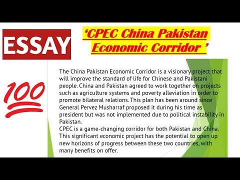 short essay on cpec in english with outline