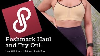 Poshmark Haul Try On Athleta, Lucy, Lululemon Sports Bras Emily Raney