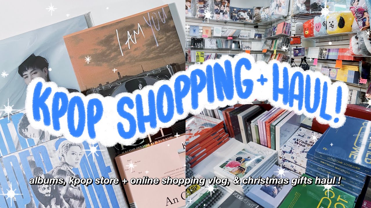 kpop album shopping & haul unboxing christmas gifts + kpop shopping vlog YouTube