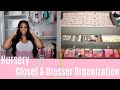Nursery Closet & Dresser Organization || How to Organize Baby Clothes 💕