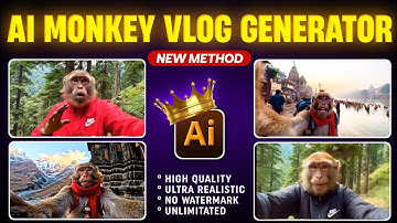 Monkey Vlog Generator Ai | Instagram Viral Monkey Vlog Kaise Banaye | Ai Monkey Vlog Reels Editing